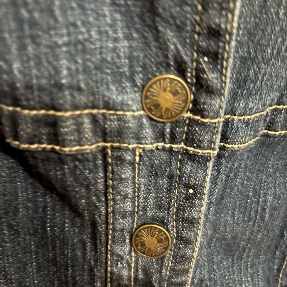 Live a Little Vintage Denim Jacket Woman’s XL - Picture 5 of 5